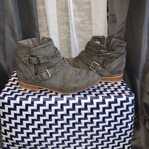 Gray booties